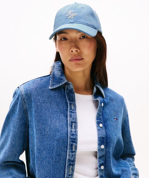 TOMMY HILFIGER キャップ 帽子 THエンブロイドデニムキャップ
