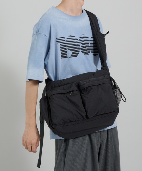 Perushu ショルダーバッグ マルチポケットショルダーバッグ メンズ