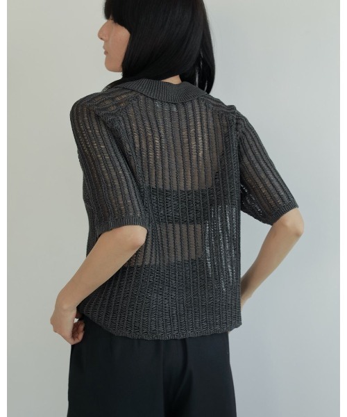 anuke ニット セーター Mesh Polo Knit レディース : ZOZOTOWN