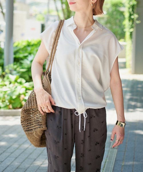 Spick＆Span ブラウス シャツ ソフトブロードフレンチヘム