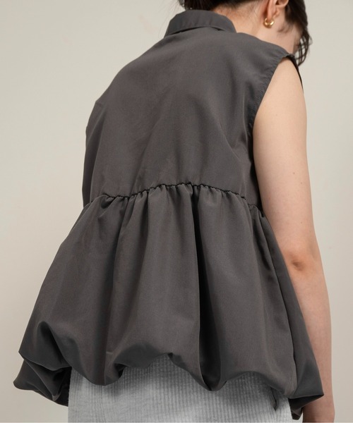 lawgy（ラウジー） ブラウス シャツ nosleeve balloon shirt