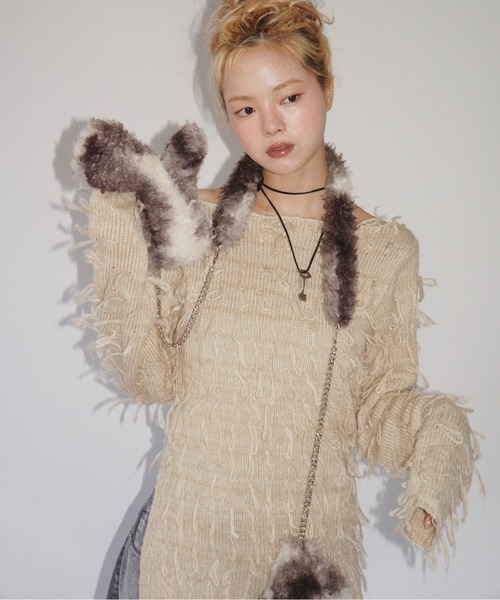 musubore（ムスボレ） 手袋 fur bag? gloves / ショルダーファーミトン