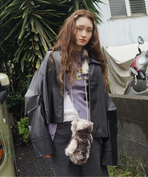 musubore（ムスボレ） 手袋 fur bag? gloves / ショルダーファーミトン