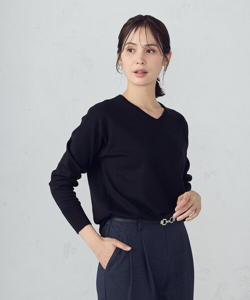 【ブラック】【定番人気】セーターマシーン クルーネック ニットTシャツ 5351 POUR LES HOMMES tシャツ 「定番人気」セーターマシーン ボーダー