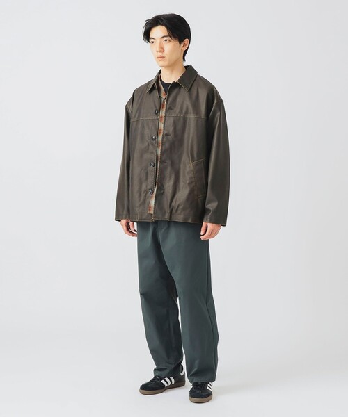 BEAMS HEART ブルゾン アウター フェイクレザー カーコート