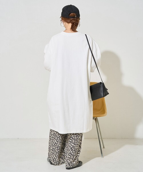 ワンピース 限定展開　ビッグシルエット ロング スリーブ Tシャツ ミニ ワンピース | FREAK'S STORE | 19
