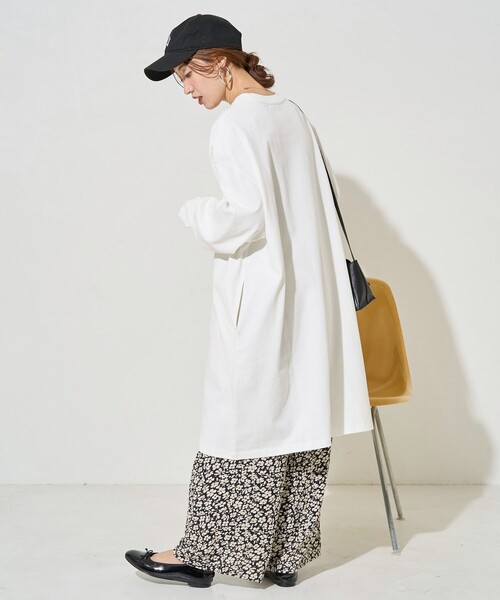 ワンピース 限定展開　ビッグシルエット ロング スリーブ Tシャツ ミニ ワンピース | FREAK'S STORE | 18