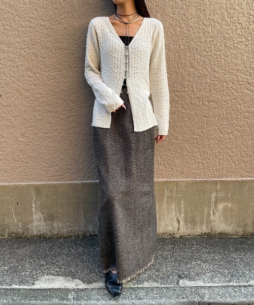 AIC. カーディガン ギャザーニットカーディガン レディース : ZOZOTOWN