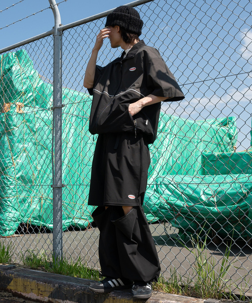 「Perushu」 ジップアップブルゾン LARGE グレイッシュベージュ メンズ_画像6