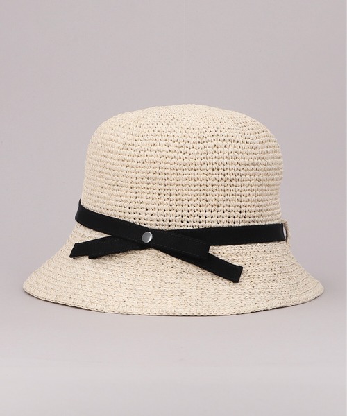 「CA4LA」 ストローハット ONESIZE ベージュ レディース_画像3