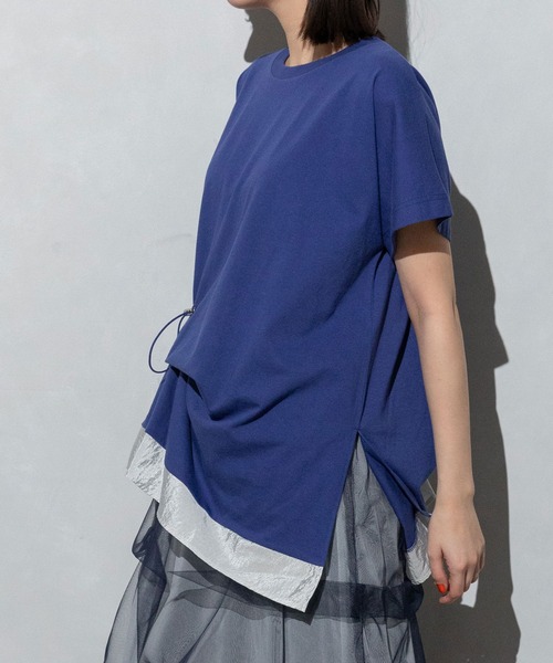 [MARECHAL TERRE] трикотаж с коротким рукавом MEDIUM светло-серый женский 