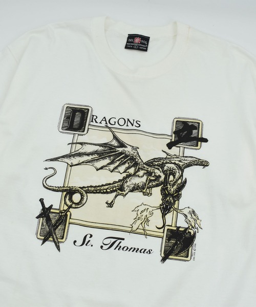 VINTAGE tシャツ 「USED」90's DELSOL “DRAGON” アート Tシャツ メンズ
