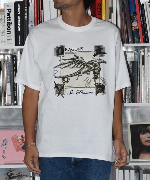 VINTAGE tシャツ 「USED」90's DELSOL “DRAGON” アート Tシャツ メンズ