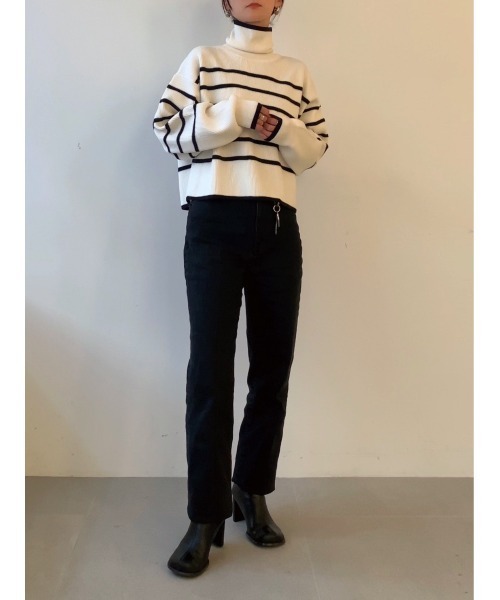 「MIESROHE」 タートルネックニット FREE ホワイト レディース_画像8