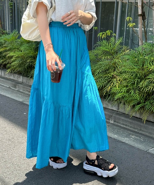 「andme」 「alma design」スカート M チャコールグレー レディース_画像3