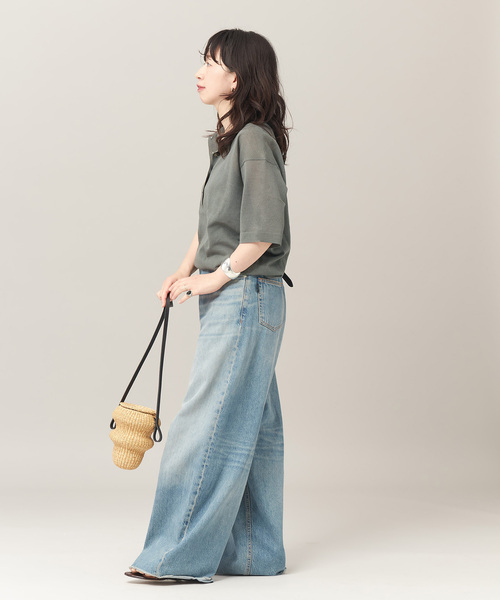 「journal standard L'essage」 半袖ポロシャツ FREE マスタード レディース_画像6