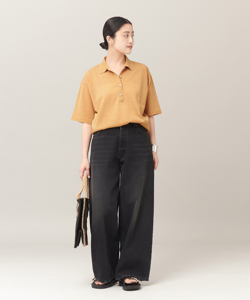 「journal standard L'essage」 半袖ポロシャツ FREE マスタード レディース_画像9