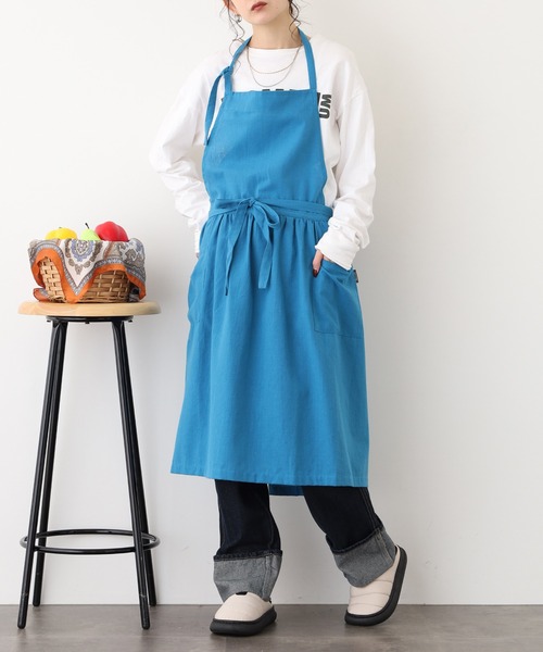 l'atelier Nuuit（アトリエ ヌイ） エプロン 綿麻ウエストギャザー