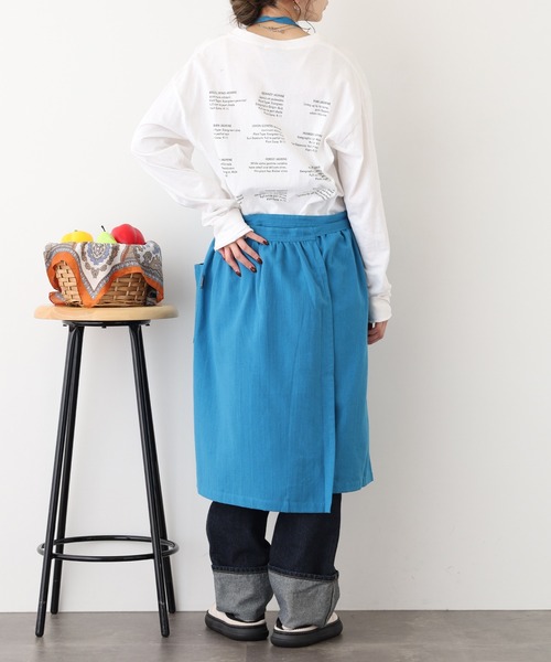 l'atelier Nuuit（アトリエ ヌイ） エプロン 綿麻ウエストギャザー