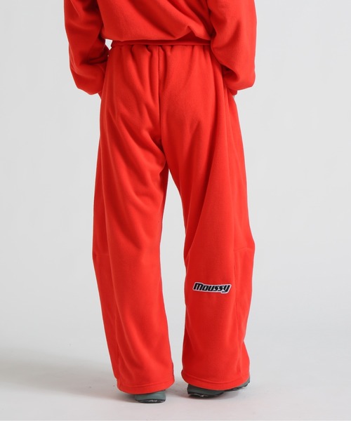 マウジー レッドスウェットパンツ MOUSSY（マウジー） パンツ 「AVIREX×MOUSSY」FLEECE PANTS レディース