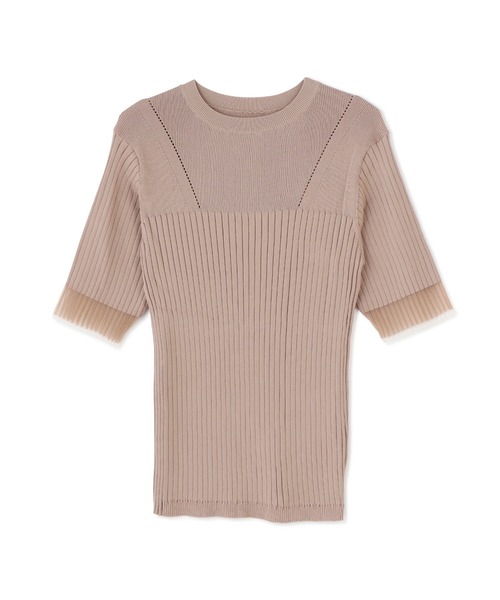 「N.（N. Natural Beauty Basic）」 半袖ニット MEDIUM オフホワイト レディース_画像4