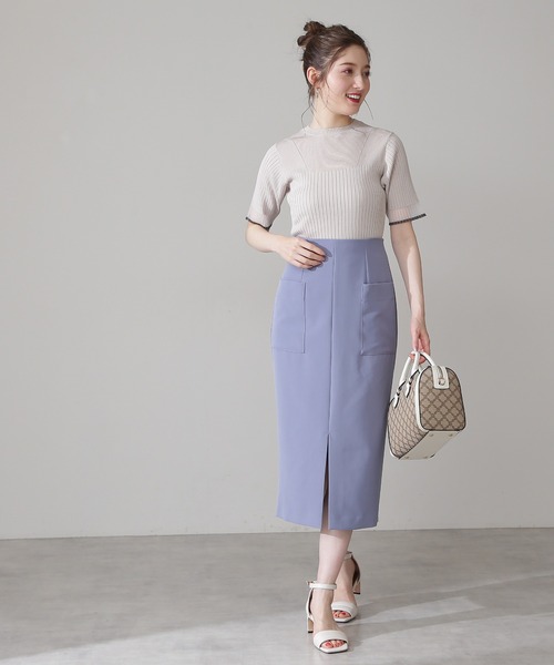 「N.（N. Natural Beauty Basic）」 半袖ニット MEDIUM オフホワイト レディース_画像5