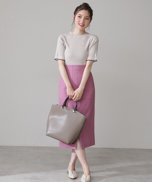 「N.（N. Natural Beauty Basic）」 半袖ニット MEDIUM オフホワイト レディース_画像6