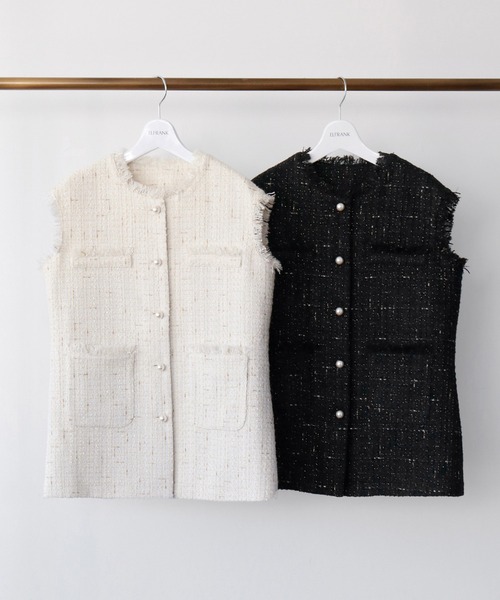 ELFRANK ベスト FREE ライトベージュ レディース : ZOZOTOWN Yahoo!店