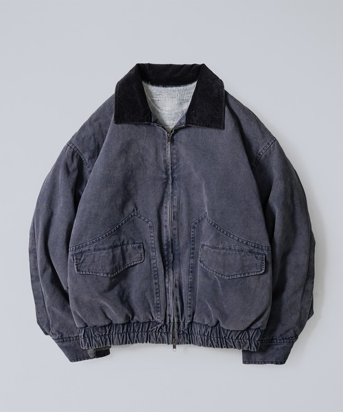 ブルゾン アウター Corduroy Collar Tucked Duck Jacket