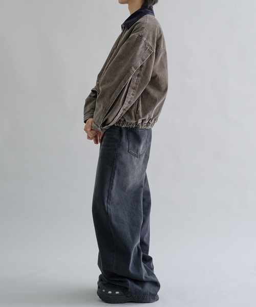 ブルゾン アウター Corduroy Collar Tucked Duck Jacket
