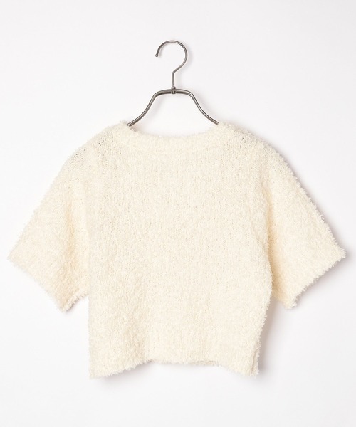 「Heather」 半袖ニット FREE レッド レディース_画像6