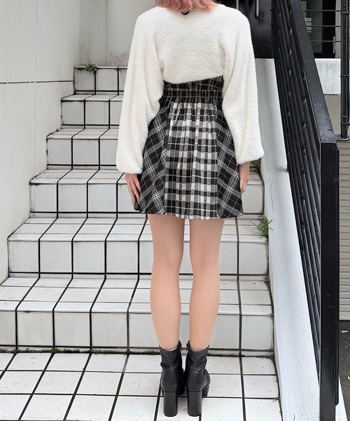 NOMAE（ノーマエ） ワンピース シャギーボレロミニチェックワンピース