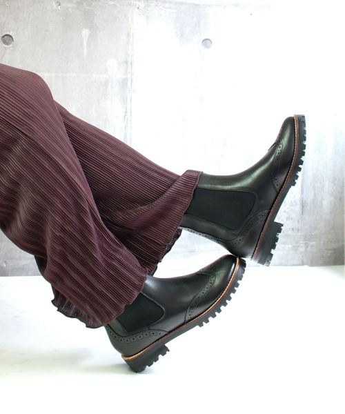 「ALPHA CUBIC」 ショートブーツ 24.5cm ブラック レディース_画像2