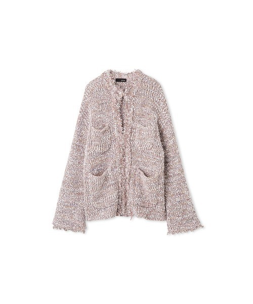 styling/（スタイリング） ニットカーディガン F オレンジ レディース