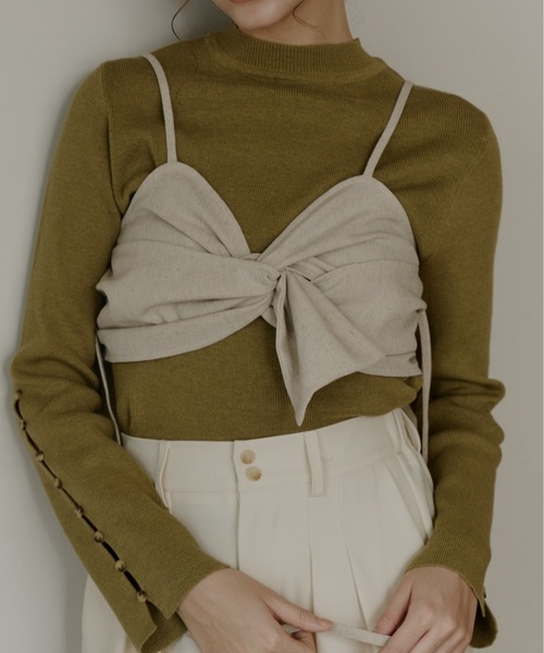 OLUN cross design bustier/クロスデザインビスチェ レディース