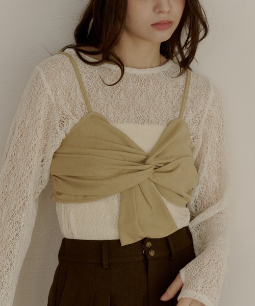 OLUN オルン クロスデザインビスチェ きりまる cross design bustier/クロスデザインビスチェ（その他トップス