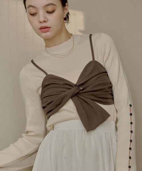 OLUN cross design bustier/クロスデザインビスチェ レディース