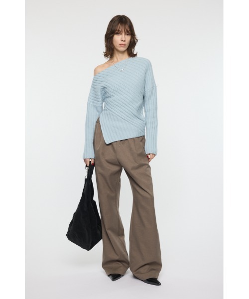 MOUSSY（マウジー） ニット セーター ASYMMETRY RIB ニット レディース