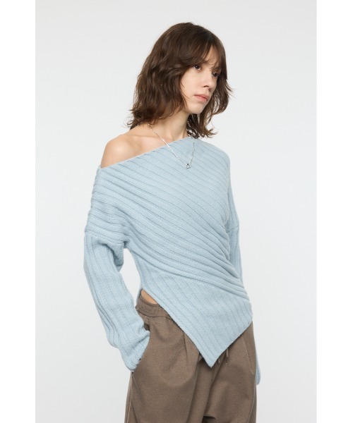 MOUSSY（マウジー） ニット セーター ASYMMETRY RIB ニット レディース