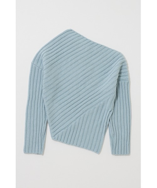 MOUSSY（マウジー） ニット セーター ASYMMETRY RIB ニット レディース
