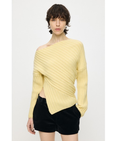 MOUSSY（マウジー） ニット セーター ASYMMETRY RIB ニット レディース