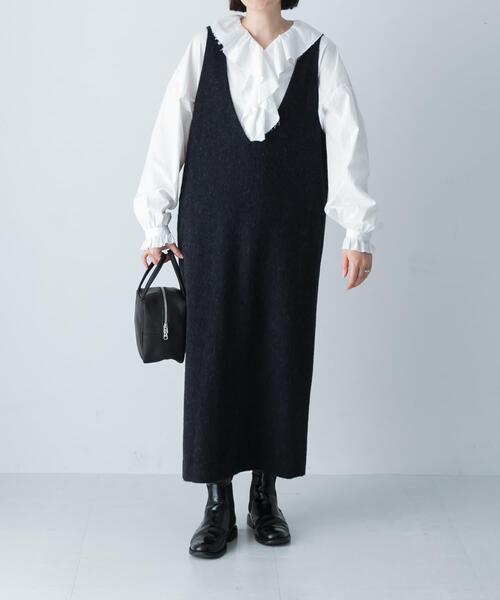 かぐれ ワンピース Vネックウールシャギーワンピース : ZOZOTOWN Yahoo