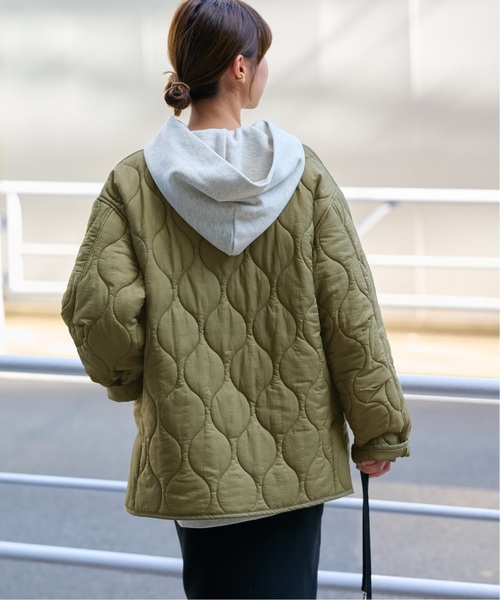 「JOURNAL STANDARD relume」 キルティングブルゾン FREE ブラック レディース_画像4