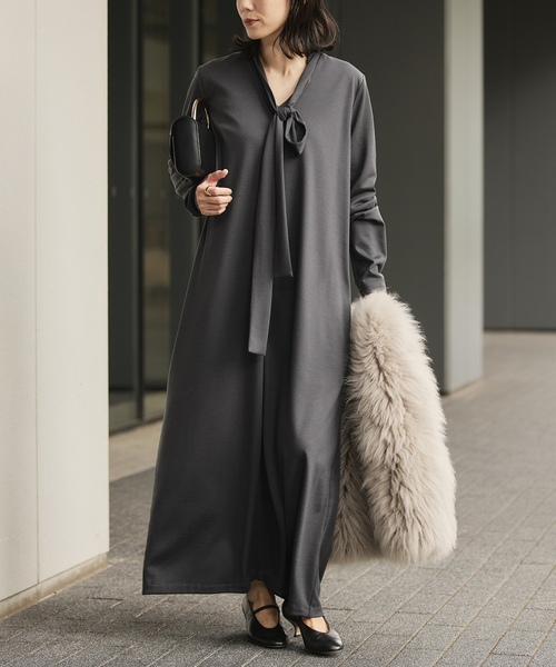 新品タグ付き VELMEIL par IENA ワンピース VERMEIL par iena（ヴェルメイユパーイエナ） 長袖ワンピース FREE