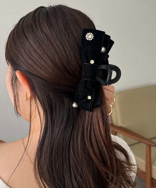 GOLDY（ゴールディ） ヘアクリップ 「GOLDY/ゴールディ」ベロアリボン