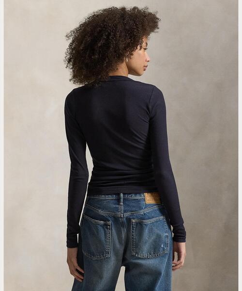 美品 Polo Ralph Lauren ポロラルフローレン WMPOKNINCU20903100 ヘンリーネック シャツ S コットン100％ 長袖 レディース AY7381A54 POLO RALPH LAUREN - 美品 Polo Ralph Lauren ポロラルフローレン