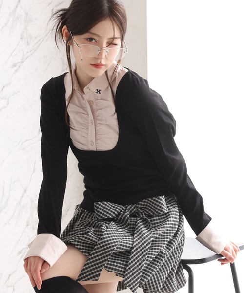 専用rosymonster スノードッキングトップス　レイヤード one after another NICE CLAUP tシャツ レイヤードドッキングトップス