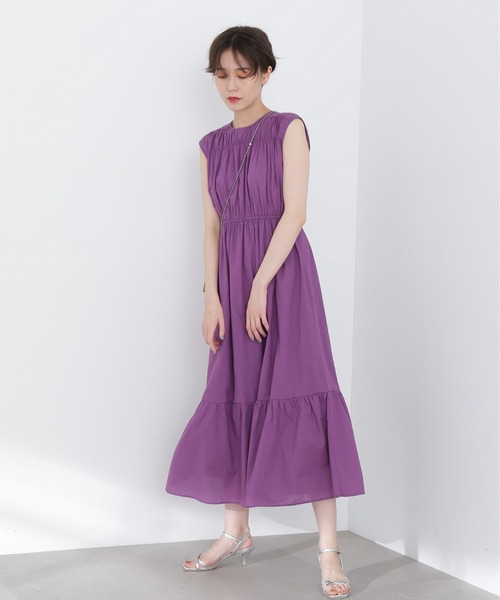 「N.（N. Natural Beauty Basic）」 ノースリーブワンピース SMALL コーラルピンク レディース_画像2
