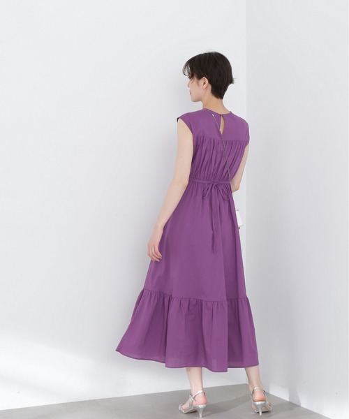 「N.（N. Natural Beauty Basic）」 ノースリーブワンピース SMALL コーラルピンク レディース_画像5