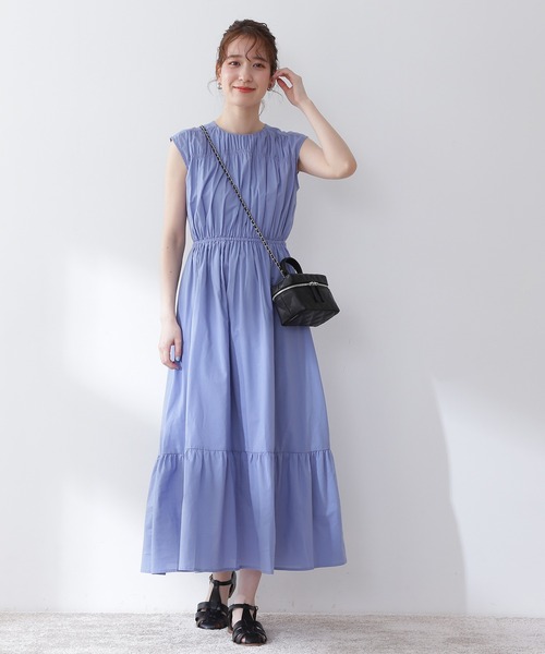 「N.（N. Natural Beauty Basic）」 ノースリーブワンピース SMALL コーラルピンク レディース_画像7